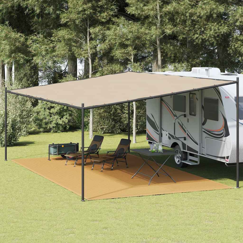 Zeltteppich Sandfarbe 400x600 cm HDPE