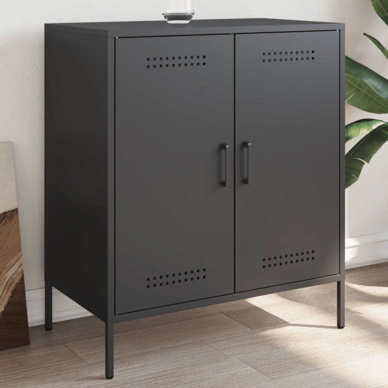 Sideboard Schwarz 68x39x79 cm Stahl