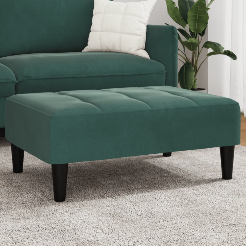 Fußhocker Dunkelgrün 77x55x31 cm Samt
