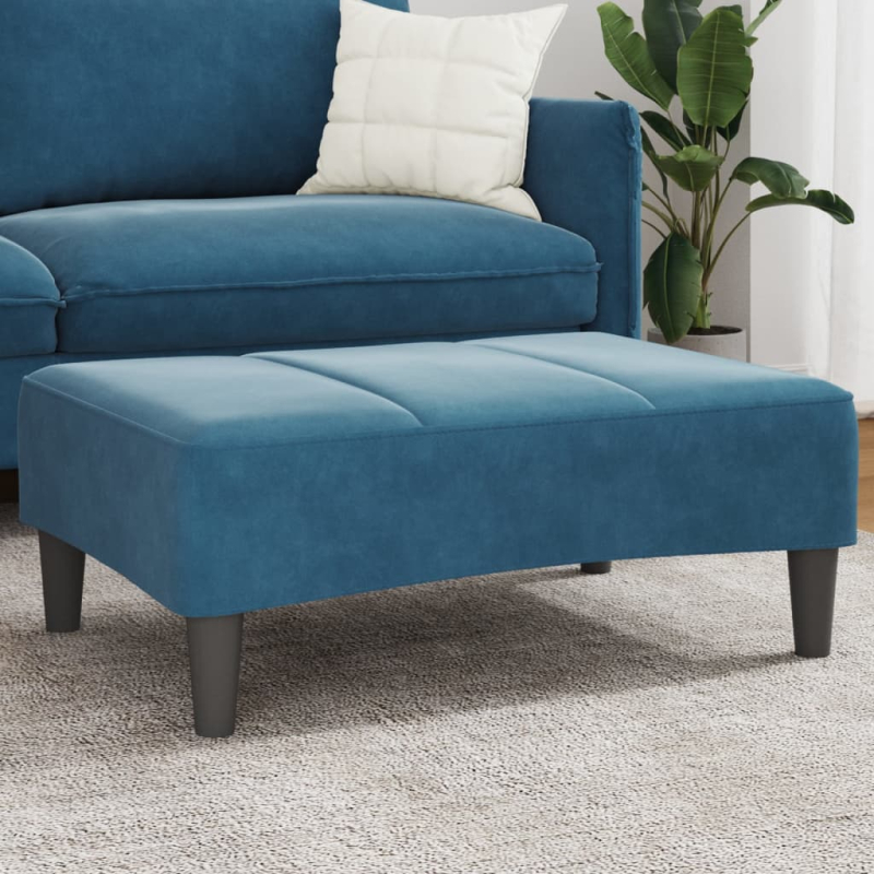 Fußhocker Blau 77x55x31 cm Samt