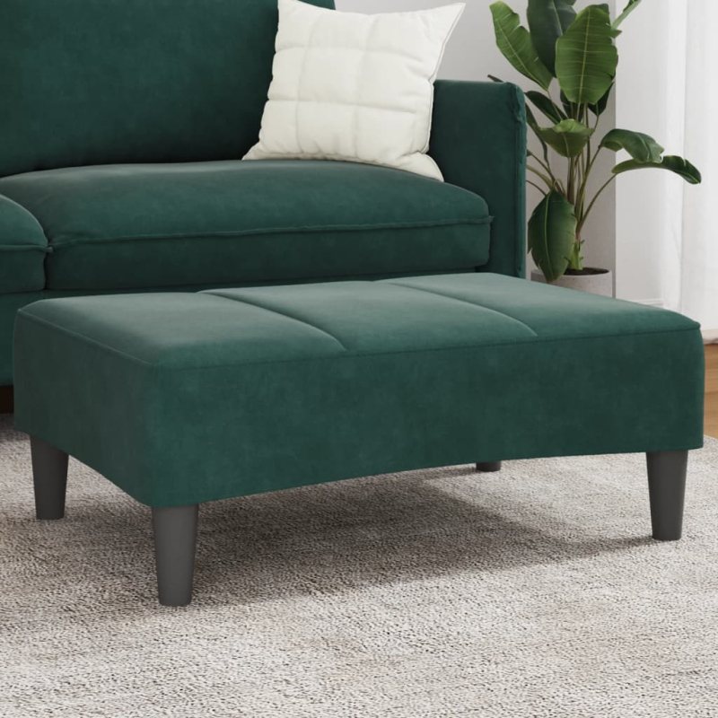 Fußhocker Dunkelgrün 77x55x31 cm Samt
