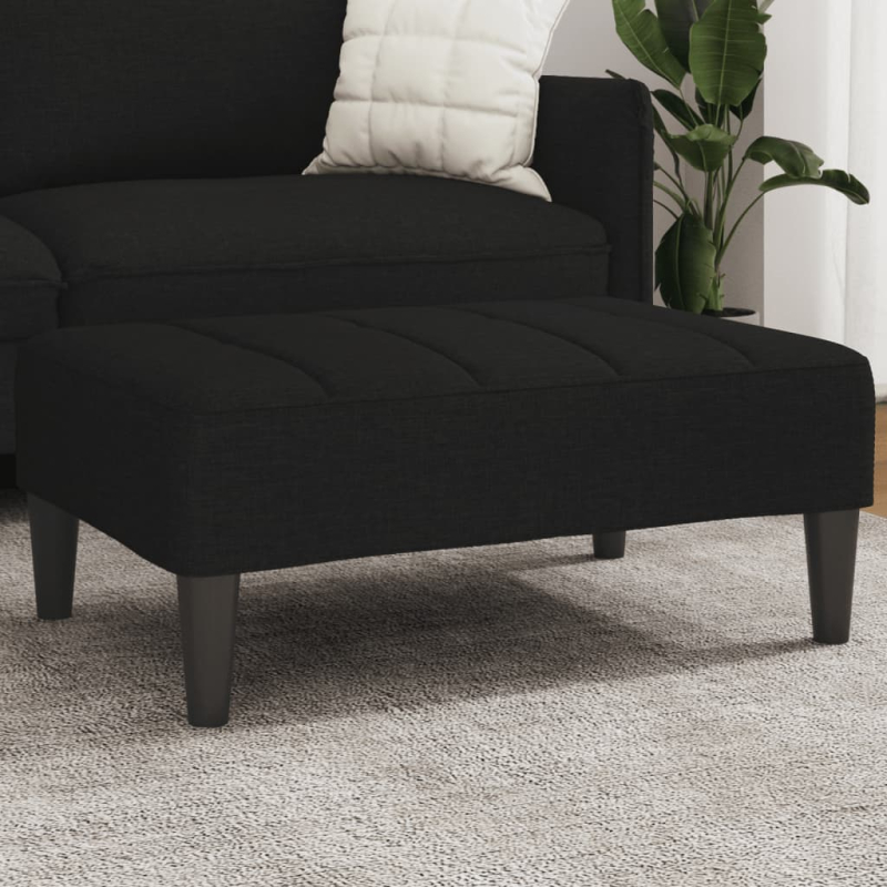 Fußhocker Schwarz 77x55x31 cm Stoff