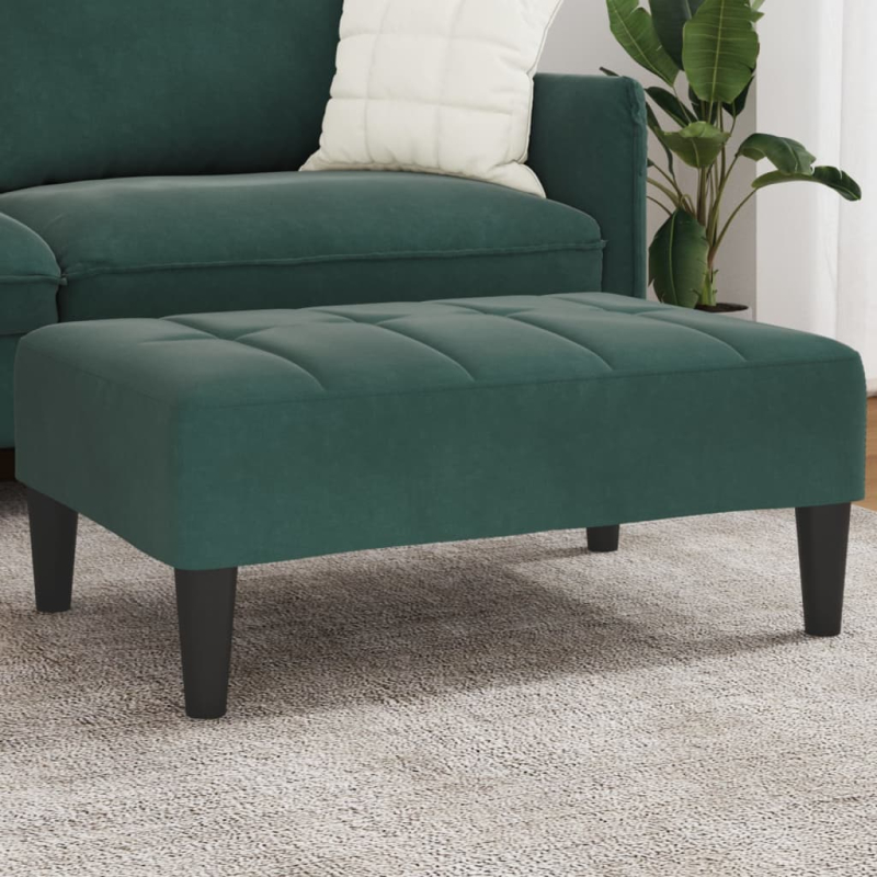 Fußhocker Dunkelgrün 77x55x31 cm Samt