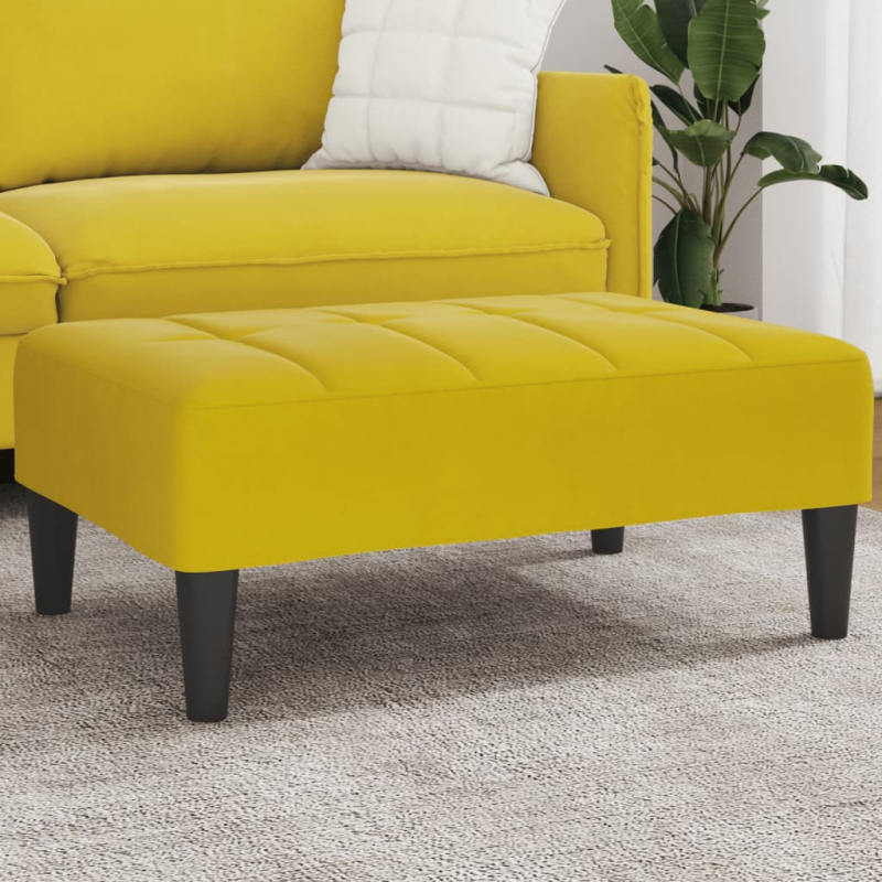 Fußhocker Gelb 77x55x31 cm Samt