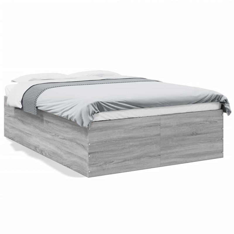 Bettgestell Grau Sonoma 120x190 cm Holzwerkstoff