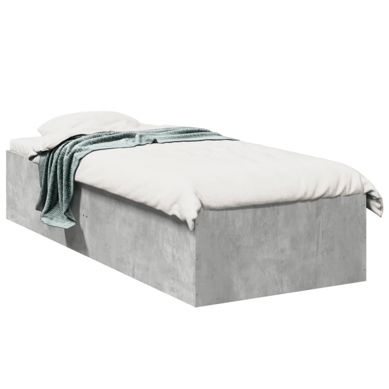 Bettgestell Betongrau 90x190 cm Holzwerkstoff