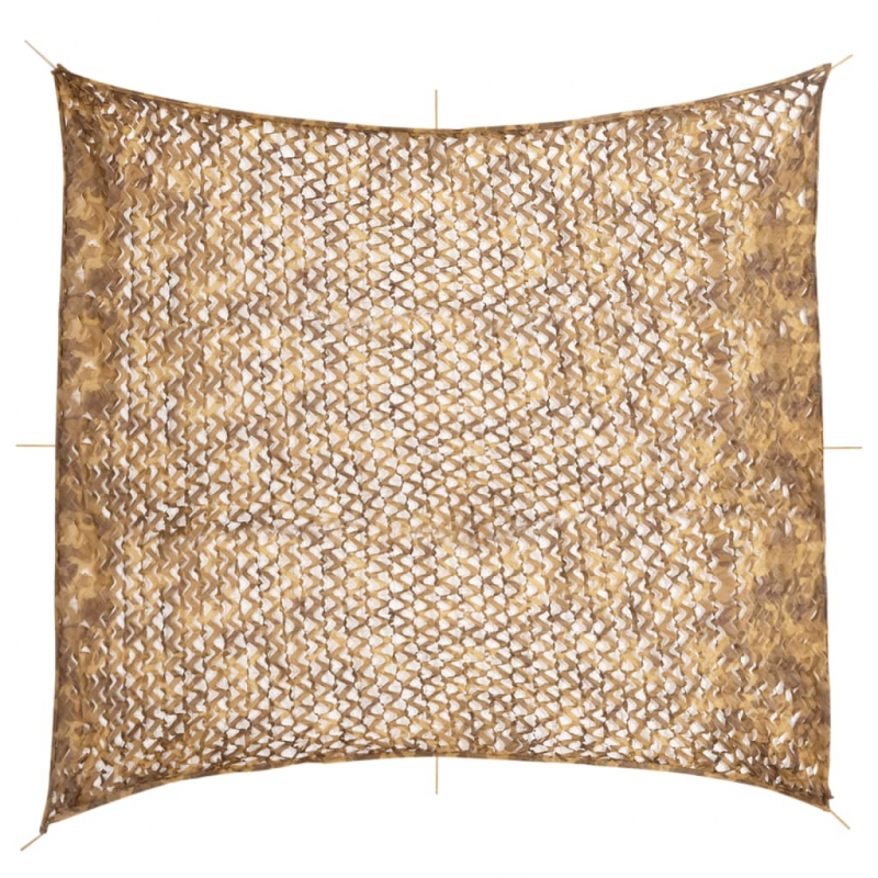 Tarnnetz mit Aufbewahrungstasche 521x493 cm Sandfarbe