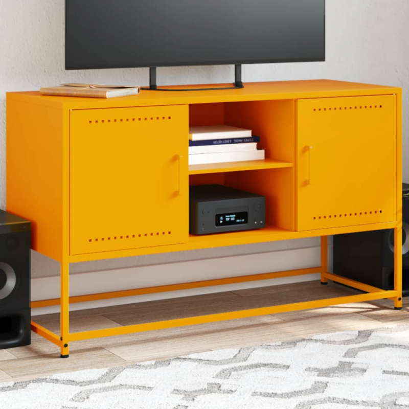 Highboard Weiß 36x39x123 cm Stahl