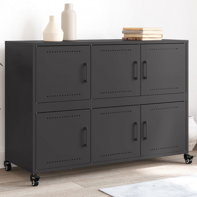 Sideboard Schwarz 100,5x39x72 cm Stahl