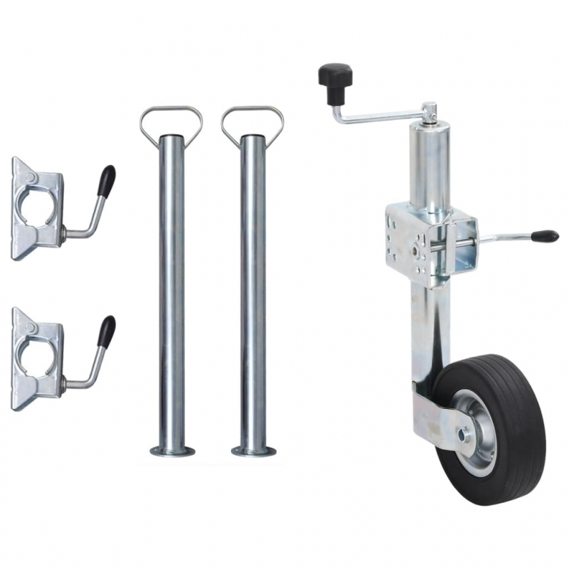 Stützrad 60 mm mit 2 Stützrohren und 3 Klemmen