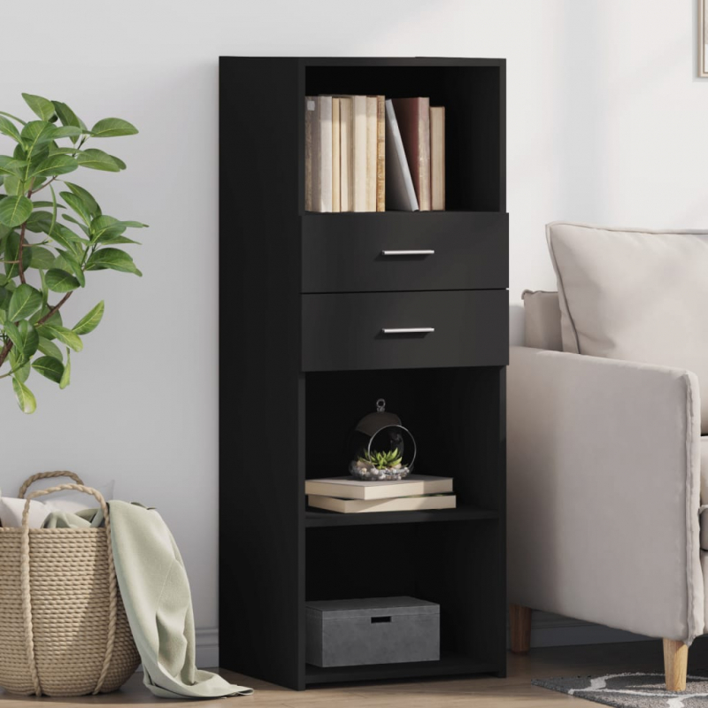 Highboard Schwarz 45x42,5x124 cm Holzwerkstoff