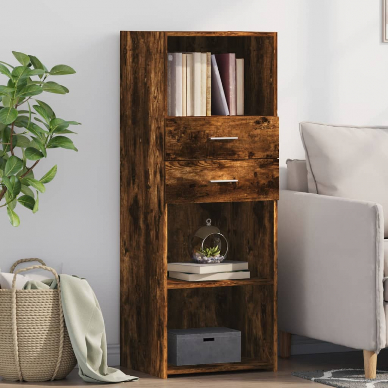 Highboard Räuchereiche 45x42,5x124 cm Holzwerkstoff