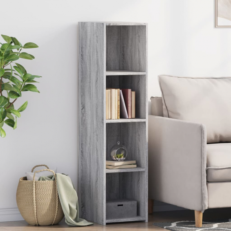 Highboard Grau Sonoma 30x41x124 cm Holzwerkstoff