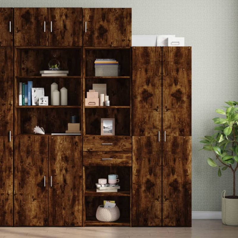 Hochschrank Schmal Räuchereiche 50x42,5x225 cm Holzwerkstoff