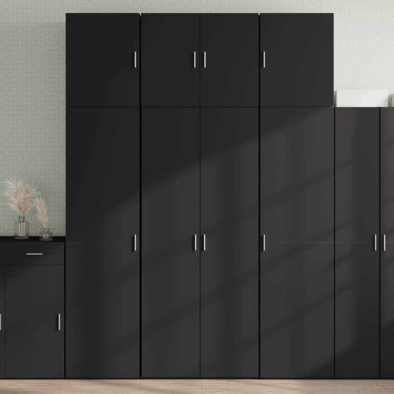 Highboard Schwarz 80x42,5x249 cm Holzwerkstoff