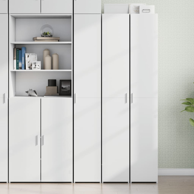 Highboard Weiß 30x42,5x185 cm Holzwerkstoff