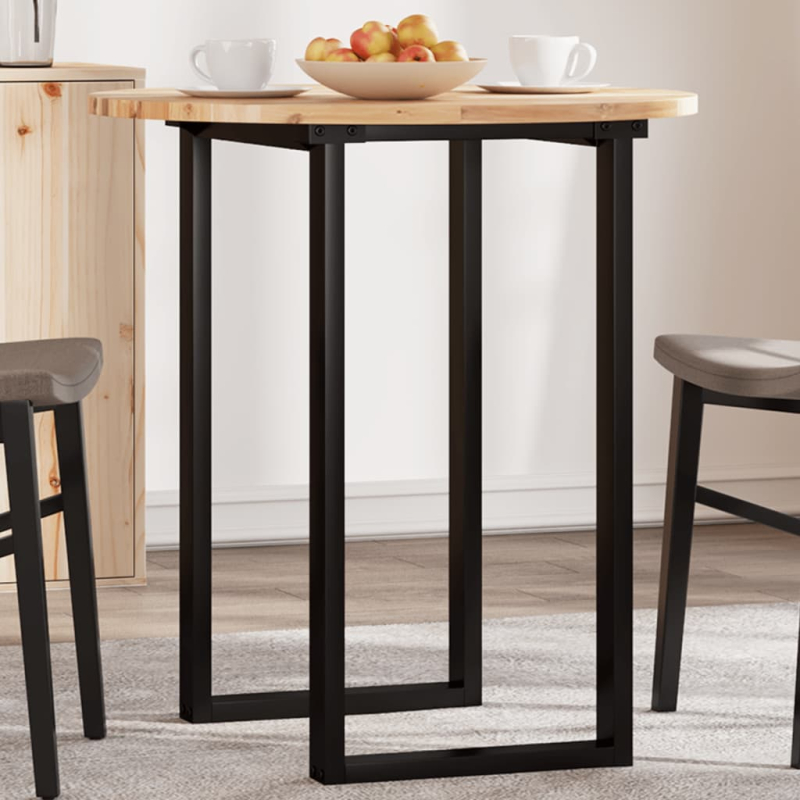 Tischplatte Rund Ø70x2 cm Massivholz Akazie