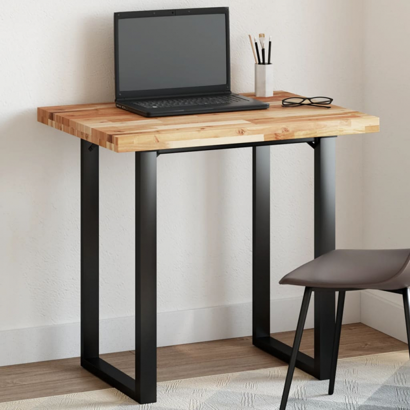 Tischplatte Rechteckig 80x60x4 cm Massivholz Akazie