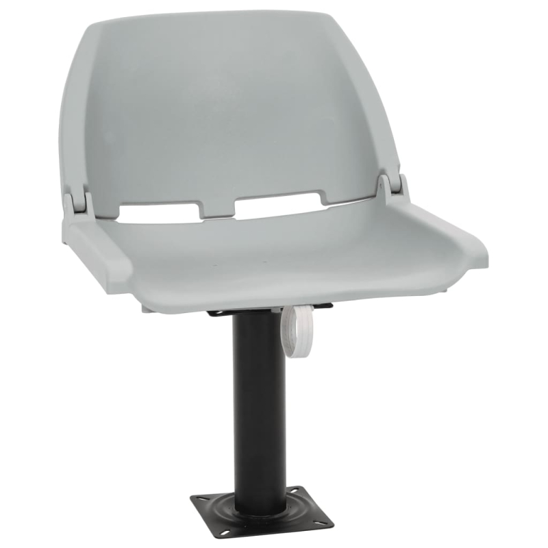 2-tlg. Bootssitz-Set Klappbar Kein Kissen Grau 48x51x41 cm