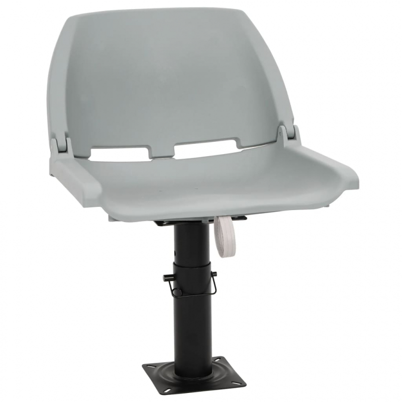2-tlg. Bootssitz-Set Klappbar Kein Kissen Grau 48x51x41 cm