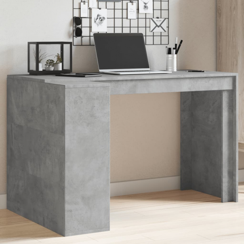 Schreibtisch Betongrau 123,5x73,5x75 cm Holzwerkstoff
