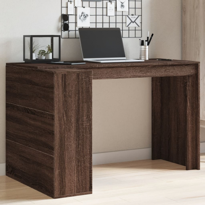 Schreibtisch Braun Eichen-Optik 123,5x73,5x75 cm Holzwerkstoff