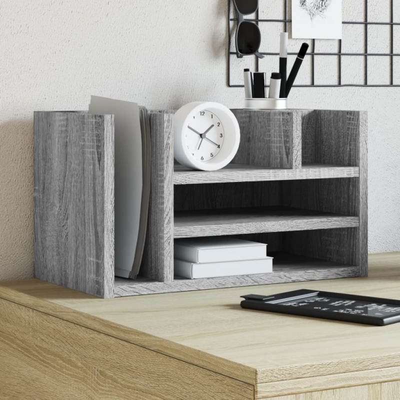 Schreibtisch-Organizer Grau Sonoma 44,5x24x25 cm Holzwerkstoff