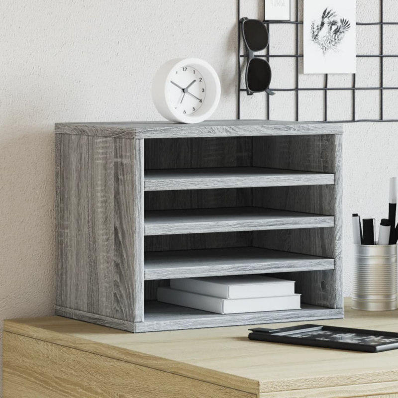 Schreibtisch-Organizer Grau Sonoma 36x26x29,5 cm Holzwerkstoff