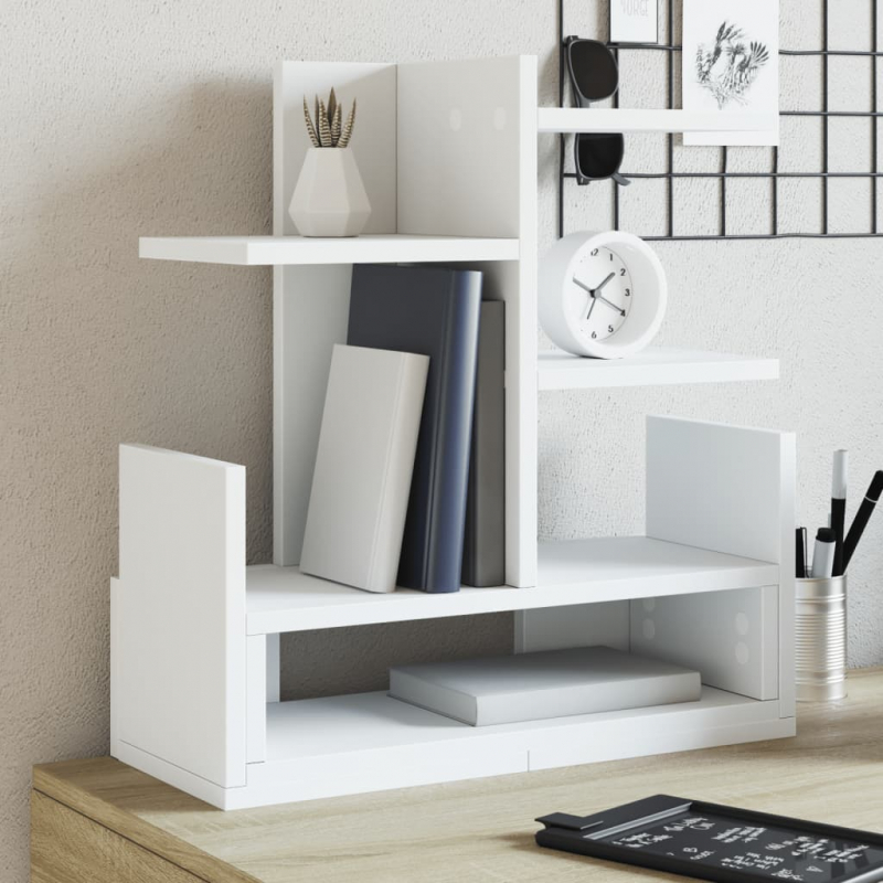Schreibtisch-Organizer Weiß 49x20x52,5 cm Holzwerkstoff