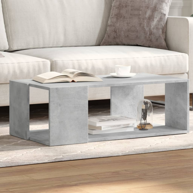 Couchtisch Betongrau 89,5x48x30 cm Holzwerkstoff