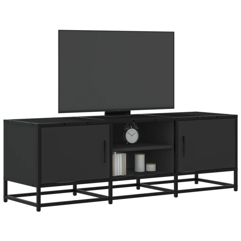 TV-Schrank Schwarz 120x35x41 cm Holzwerkstoff und Metall