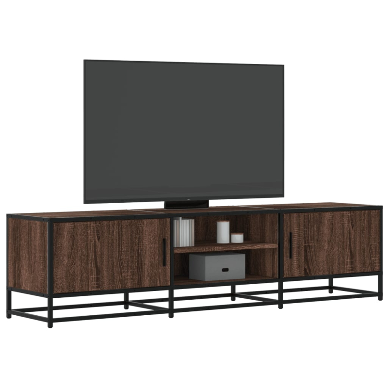 TV-Schrank Eichen-Optik 160x35x41 cm Holzwerkstoff und Metall