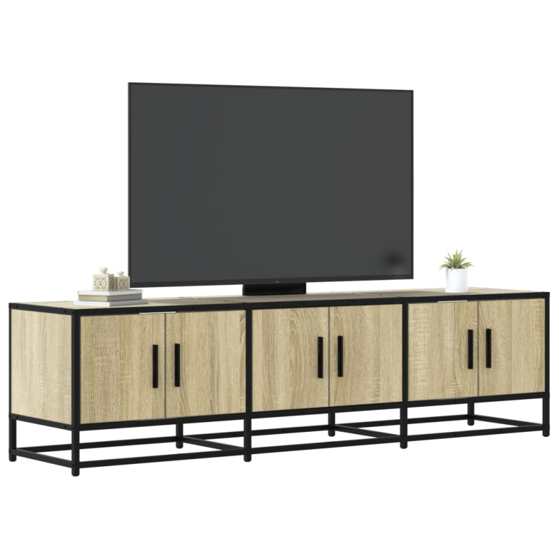 TV-Schrank Sonoma-Eiche 150x35x41 cm Holzwerkstoff und Metall