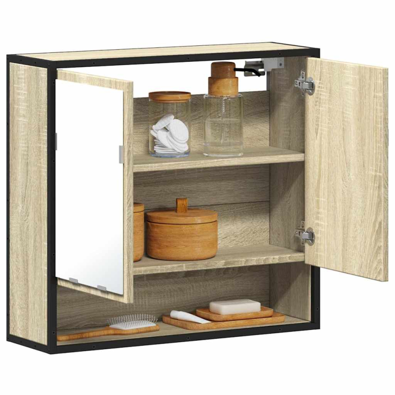 Bad-Spiegelschrank Sonoma-Eiche 65x20x60 cm Holzwerkstoff