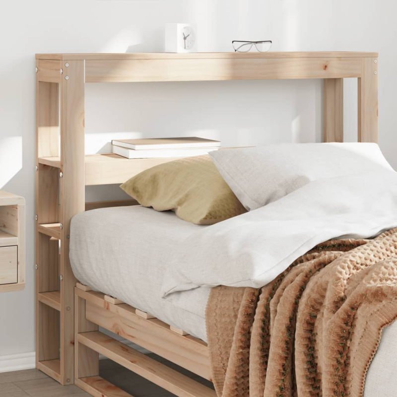 Kopfteil mit Ablagen 90 cm Massivholz Kiefer