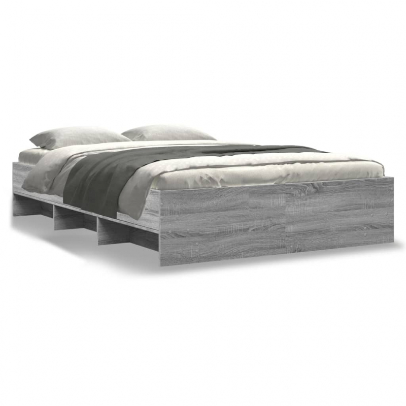 Bettgestell Grau Sonoma 140x190 cm Holzwerkstoff