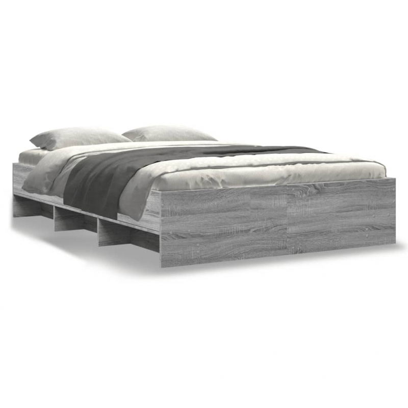 Bettgestell Grau Sonoma 120x190 cm Holzwerkstoff