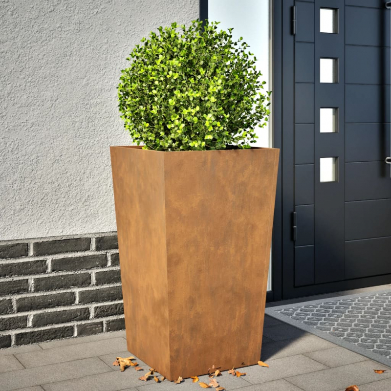Pflanzkübel 45x45x75 cm Wetterfester Stahl