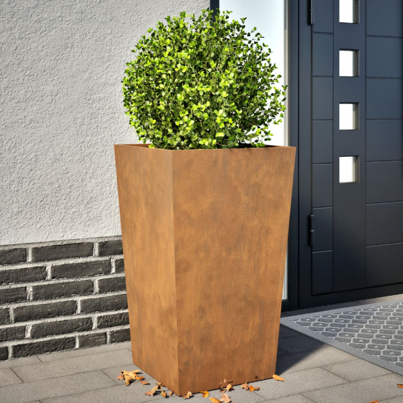 Pflanzkübel 2 Stk. 45x45x75 cm Wetterfester Stahl