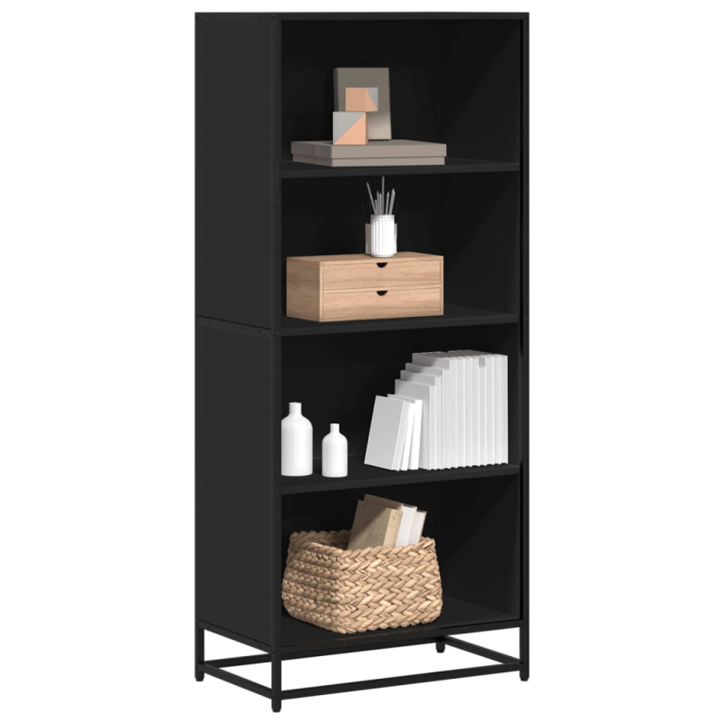 Bücherregal Schwarz 60x35x139 cm Holzwerkstoff