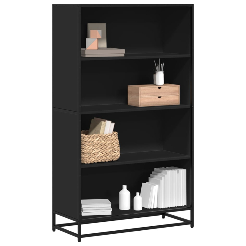 Bücherregal Schwarz 80,5x35x139 cm Holzwerkstoff