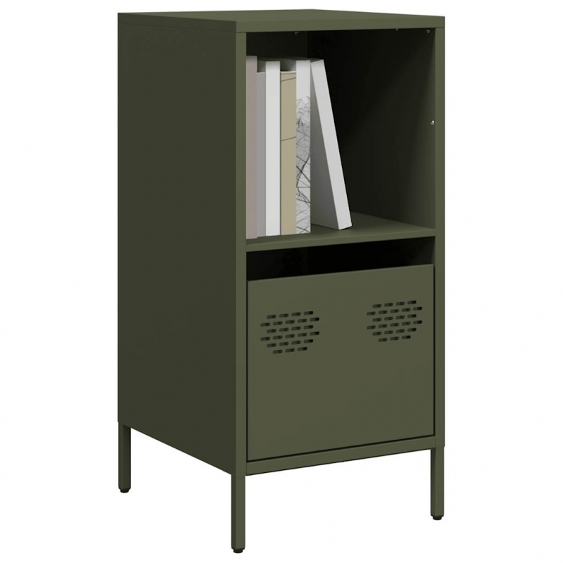 Sideboard Olivgrün 35x39x73,5 cm Kaltgewalzter Stahl