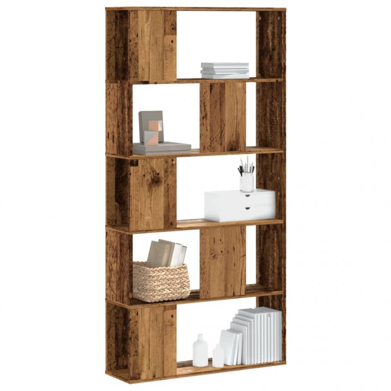 Bücherregal 5 Böden Altholz 80,5x23,5x162,5 cm Holzwerkstoff