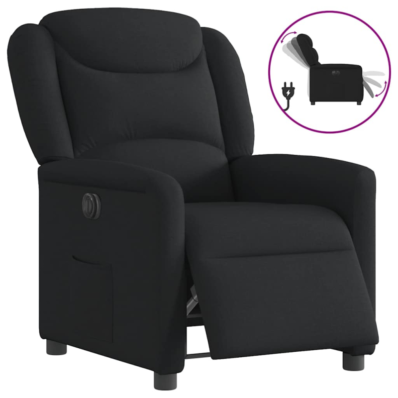Relaxsessel Elektrisch Schwarz Stoff