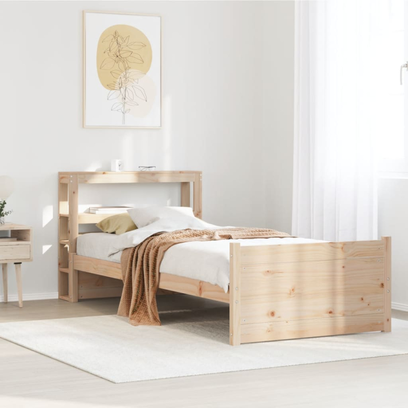 Bettgestell mit Kopfteil ohne Matratze 90x200 cm