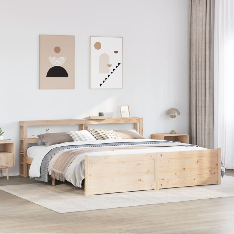 Bettgestell mit Kopfteil ohne Matratze 200x200 cm