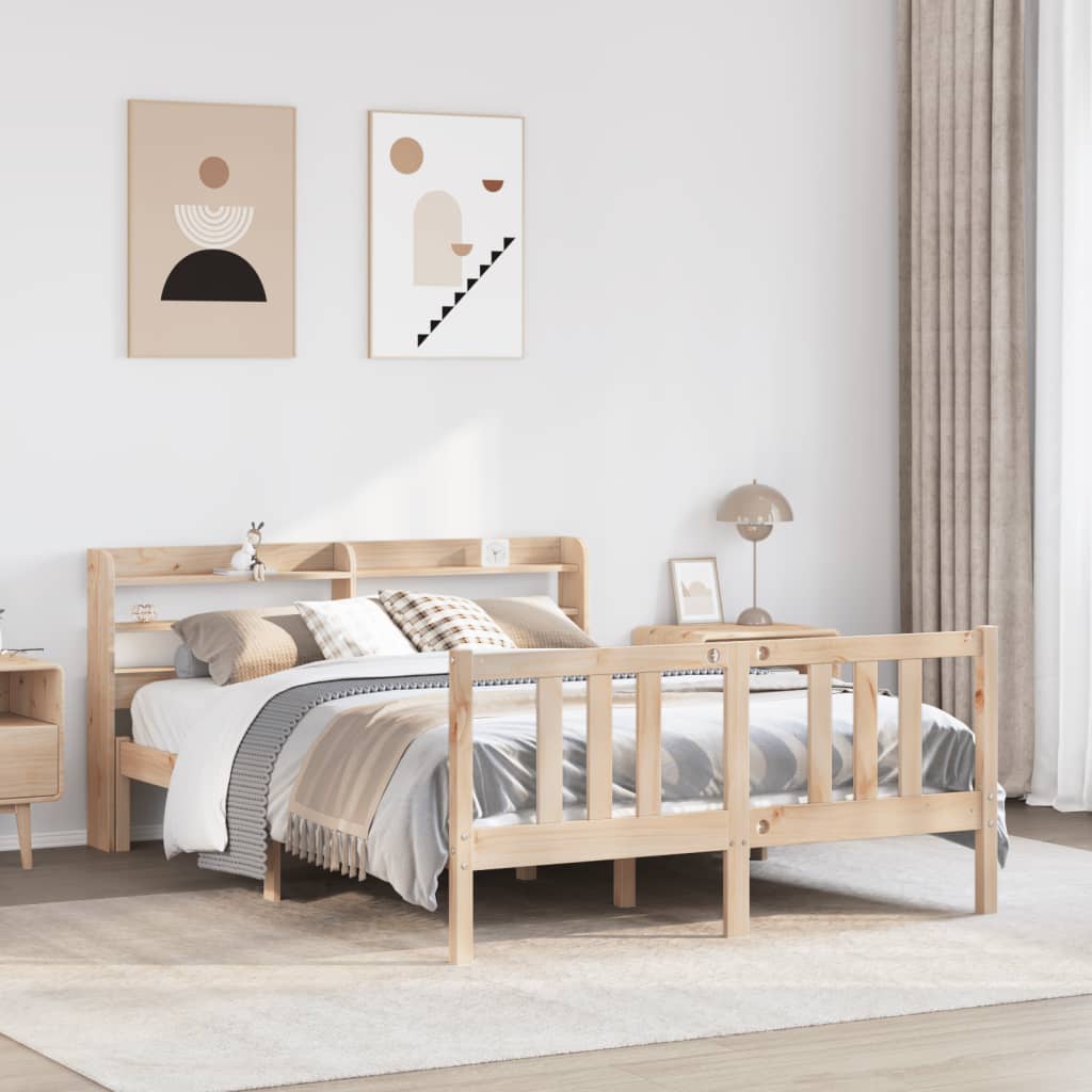 Bettgestell mit Kopfteil ohne Matratze 135x190 cm