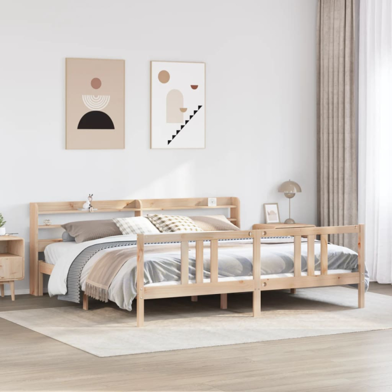Bettgestell mit Kopfteil ohne Matratze 180x200 cm
