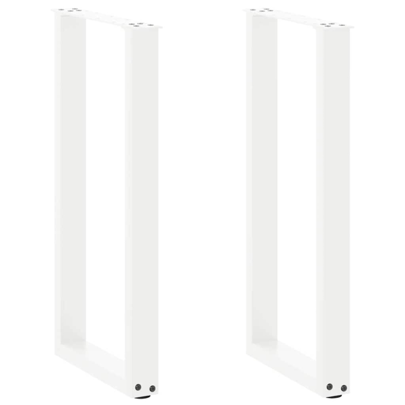 Couchtischbeine U-Form 2 Stk. Weiß 28x(72-73) cm Stahl