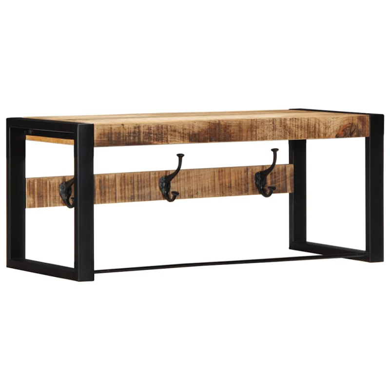 Garderobe 80x35x35 cm Raues Massivholz Mango